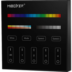 MiBoxer Τηλεχειριστήριο Αφής RF Επίτοιχο 4 Ζωνών για Ταινίες LED MONO/CCT/RGB/RGBW/RGBCCT B4-B