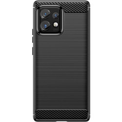 Carbon Case silicone case for Motorola Edge 40 Pro - black