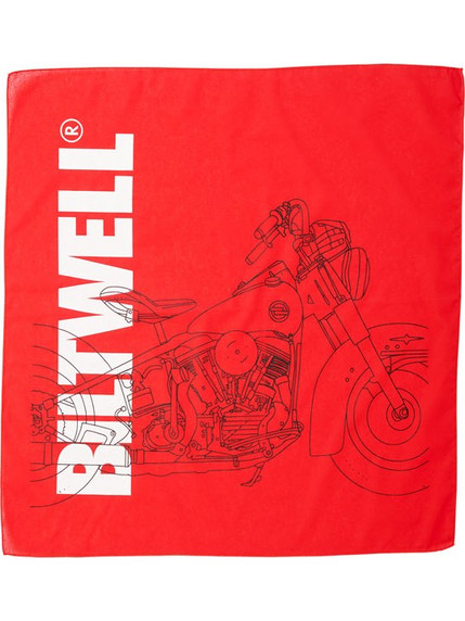 Biltwell Μπαντάνα Pan κόκκινη 55,8 cm x 55,8 cm bandana red