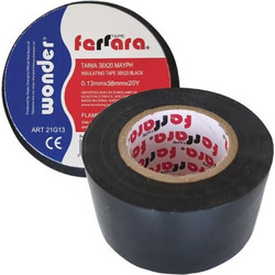 Wonder Μονωτική Ταινία PVC Φαρδιά 38x20 Μαύρη (147-34011)