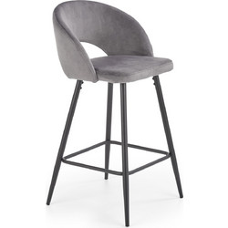 H96 Σκαμπό μπαρ γκρι 48x49x89 με ύψος καθίσματος 65cm