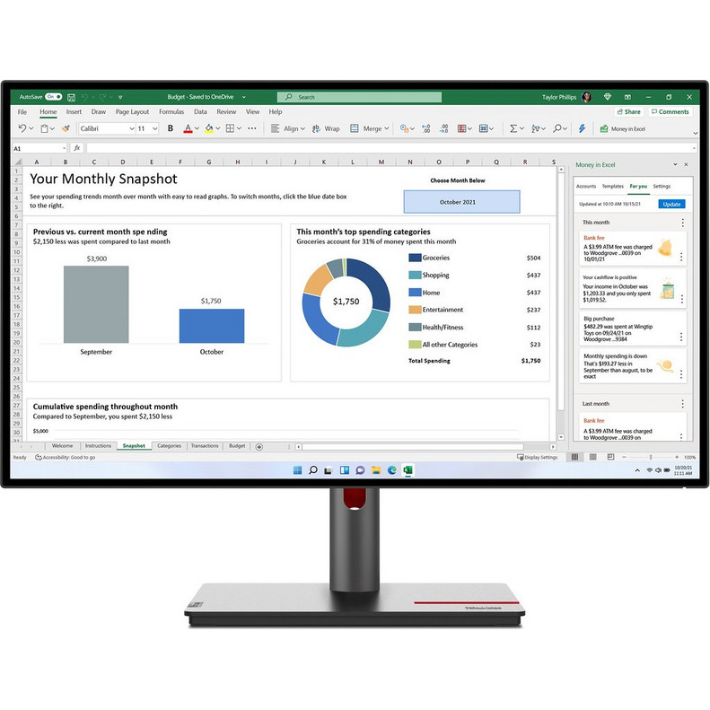 Lenovo ThinkVision P27h-30 IPS HDR Monitor 27