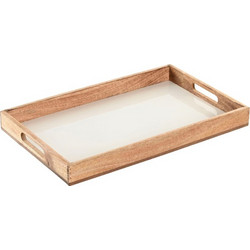 ΔΙΣΚΟΣ HOME ESPRIT ΛΕΥΚΟ ΦΥΣΙΚΟ ΞΥΛΟ ΑΠΟ ΜΑΝΓΚΟ 43,5 X 27 X 4,5 CM 1ΤΕΜ