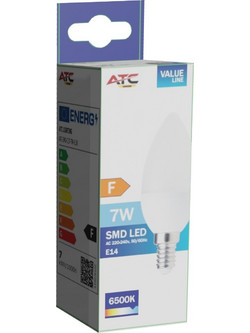 ATC SMD Λαμπτήρας LED Κερί C37 230V 7W/600LM E14 6500K