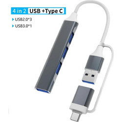 USB Type-C Docking Station 4-in-2 για MacBook Pro - TF/SD, Audio, USB 3.0