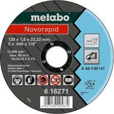 Δίσκοι κοπής Novorapid 125x1,0x22,23 Inox