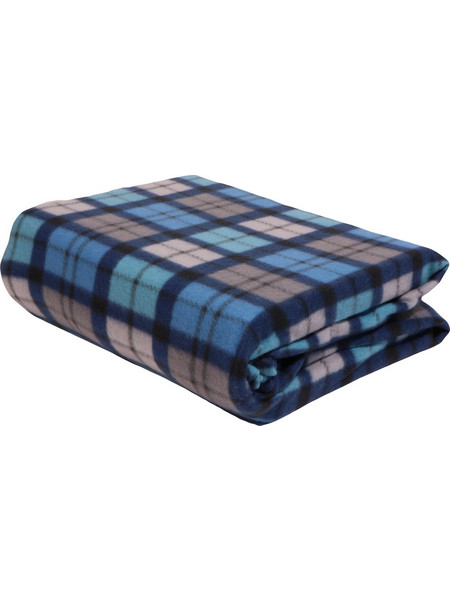 Κουβέρτα fleece εμπριμέ μπλε μονή 160Χ240