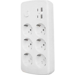 JORTAN OG2226 2xUSB 2xType-C 2.4A 6x Sockets