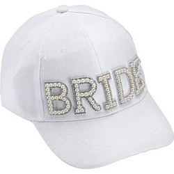 ΚΑΠΕΛΟ ΝΥΦΗΣ BRIDE Για Bachelor Party ΛΕΥΚΟ ΜΕ ΠΕΡΛΕΣ ONE SIZE 175-5036