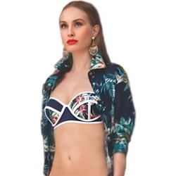 Γυναικείο Μαγιό Bouquet Navy Top Πολύχρωμο