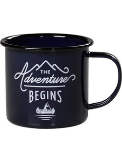 Gentlemen's Hardware Enamel Mug Adventure Begins Blue 325ml