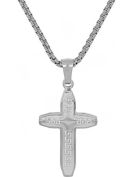 Italsteel ανδρικός ατσάλινος σταυρός με αλυσίδα HC2211