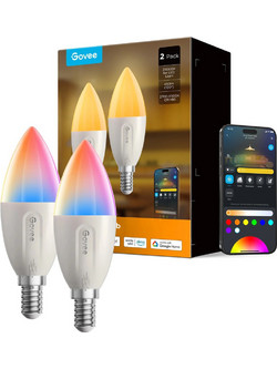 Govee Smart LED Light Bulb 2-Pack B600C - Σετ 2 Λαμπτήρες LED E14 Ρυθμιζόμενης Φωτεινότητας