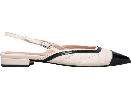 Slingbacks Kalogirou ΑΝΤΕΛΙΝ ΑΝΤΕΛΙΝ LEA PAT-OFF WHITE+BLACK Γυναικείο