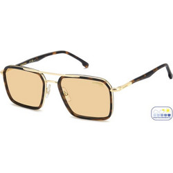Carrera CA362/S 2IKQ6 Ανδρικά Γυαλιά Ηλίου Aviator Μεταλλικά Μαύρα με Καφέ Φακό