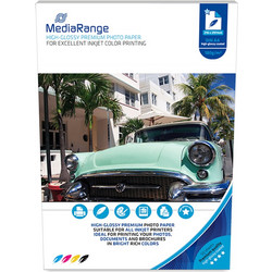 Φωτογραφικό Χαρτί MediaRange για Inkjet Εκτυπωτές Α4 High-Glossy 180g/m 50 Φύλλα (MRINK117)
