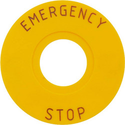 ΠΙΝΑΚΙΔΑ ΕΝΔΕΙΞΗΣ Φ60 EMERGENCY/STOP ΓΙΑ Φ22 ΠΟΡΤΟΚΑΛΙ E60 KND (ΣΕΤ ΜΕ 10)