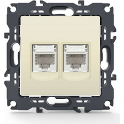 Πρίζα Δικτύου Διπλή RJ45 CAT6 IP20 Prime Series Ιβουάρ 1000113302 ACA