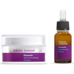 Juliette Armand Elements AHA Smoothing Cream 50ml + Brightening Serum 20ml
