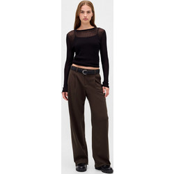 365 Low Rise με Πιέτες Παντελόνι Terra brown twill