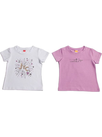 Joyce Baby Girl's T-Shirts Set 2P 2311501 Pink/White