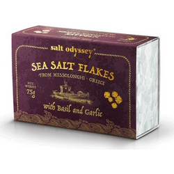 Salt Odyssey - Νιφάδες Θαλασσινού Αλατιού Με Βασιλικό & Σκόρδο 75g