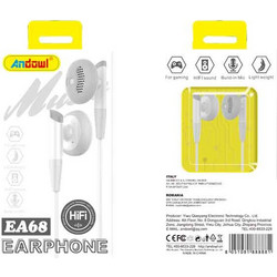 Andowl EA68 Handsfree Earbud 3.5mm White