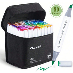 Alcohol Markers διπλής μύτης σετ 80 τεμ