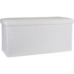 Estia ESTIA ΣΚΑΜΠΟ CUBE TEDDY ΜΕ ΑΠΟΘΗΚΕΥΤΙΚΟ ΧΩΡΟ 76Χ38cm ΛΕΥΚΟ 03-35938
