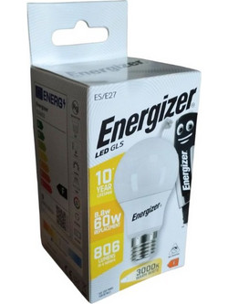 Energizer BEC Κοινή Λάμπα LED 8.8W E27 806lm 3000K Θερμό Λευκό