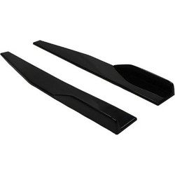Spoiler αυτοκινήτου πλαϊνά 75cm γυαλιστερά μαύρα 2τμχ