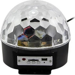 Φωτιζόμενη Nτισκομπάλα Φωτορυθμικό DJ Disco Party Crystal Ball LED RGB DB16