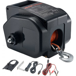 Ηλεκτρικό βαρούλκο σκάφους VEVOR, 12V DC 300W, Αναστρέψιμο ηλεκτρικό βαρούλκο ρυμούλκησης για σκάφη έως 900 kg, Ενεργοποίηση, Απενεργοποίηση και λειτουργία ελεύθερης περιστροφής για σκάφη με ενσύρματο