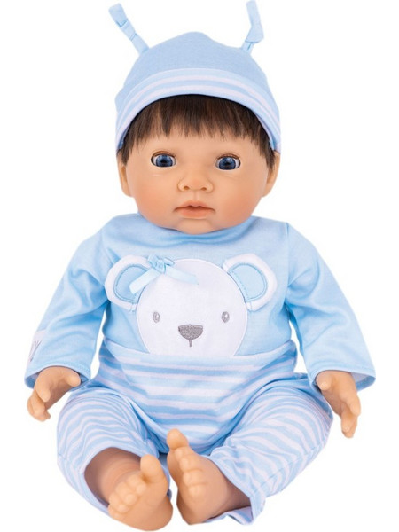 Tiny Treasures - Blue Bear Doll w/Brown Hair (30543)