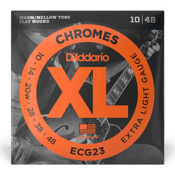 D'Addario ECG23 Σετ 6 Χορδές Ηλεκτρικής Κιθάρας Chrome 10-48" Extra Light Tension