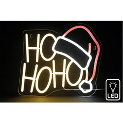 Πινακίδα neon Led HO HO HO 30x27,5εκ