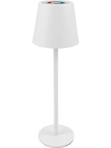 Powertech LED Επιτραπέζιο Φωτιστικό HLL-0196 - Ρυθμιζόμενο, Επαναφορτιζόμενο - 2400mAh - RGB - IP20 - USB-C - Λευκό HLL-0196