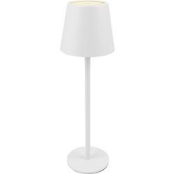 POWERTECH LED επιτραπέζιο φωτιστικό HLL-0194, ρυθμιζόμενο, επαναφορτιζόμενο, λευκό
