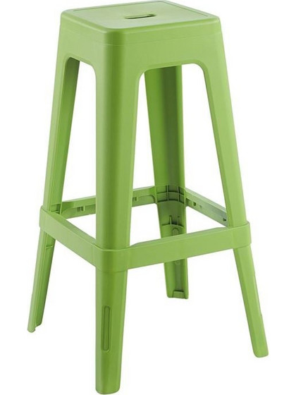 RELIX PP Σκαμπό BAR Στοιβαζόμενο, PP Απόχρωση Lime - Woodwell