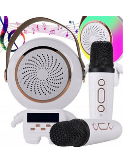 Verk Group Ασύρματο Σετ Καραόκε με Bluetooth Ηχείο και 2 Μικρόφωνα 5907451364826