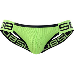 Mens Sexy Gay Underwear Briefs Jockstrap Low Rise Green