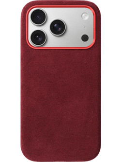 Θήκη iPhone 17 Pro Rosso Avanti Back Cover από Premium Alcantara με MagSafe - Burgundy (8719246549441)