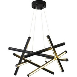 Φωτιστικό οροφής Luminis pakoworld led μέταλλο μαύρο 85x85x40εκ 342-000134