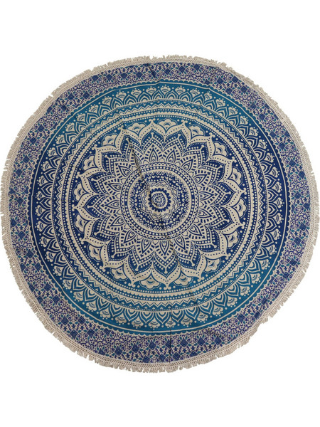 Small Mandala Roundie Cotton Art (130cm) - Classic Blue