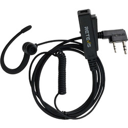 ΜΙΚΡΟΦΩΝΟ ΑΚΟΥΣΤΙΚΟ, RETEVIS, EEK023 G Shape In-Ear Earbud, Kenwood 2 Pin Plug
