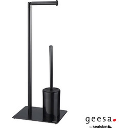 Χαρτοθήκη Επιδαπέδια με Πιγκάλ Sealskin Geesa Black