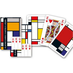 Piatnik - Squares Bridge Size Playing Cards (Orange Color)