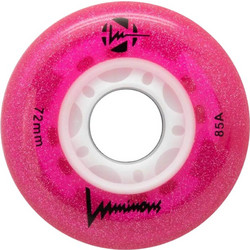 Luminous 72χιλ./85A Ροδάκια Led - Glitter Pink (4αδα)