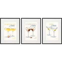 Κάδρο τοίχου 30Χ40 Coctails 3σχ