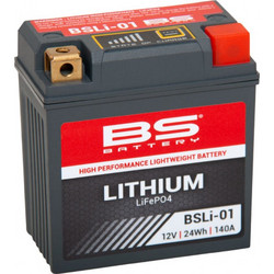 BS Μπαταρία Μοτοσυκλέτας BSLI-01 140A 2Ah